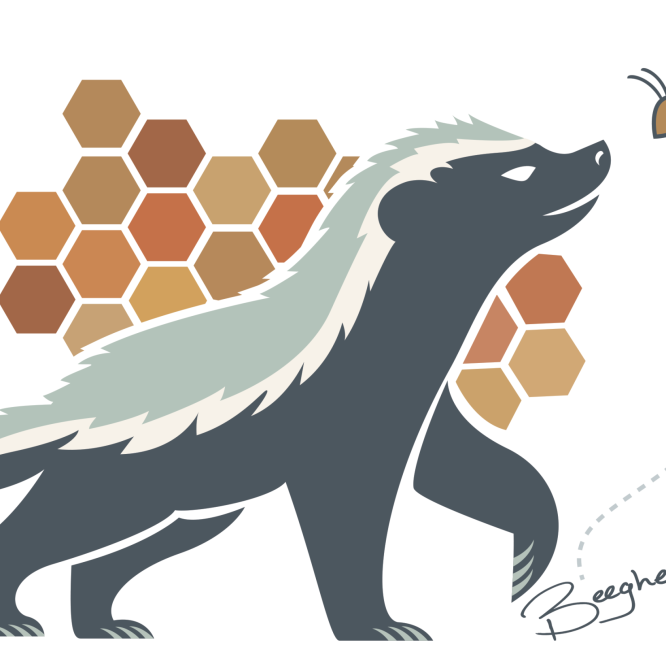 Sticker - Honey Badger & Bee Logo Beeghee®